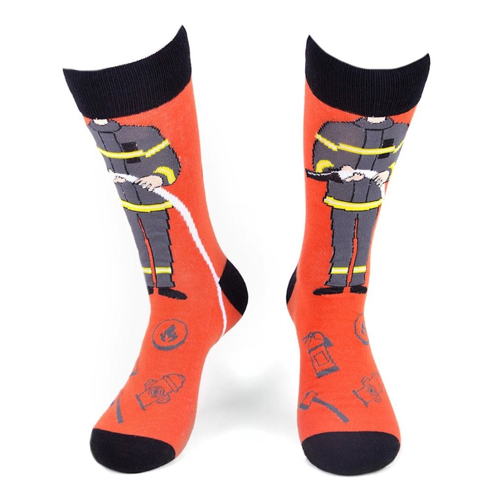 Men's Fire Fighter Novelty Socks